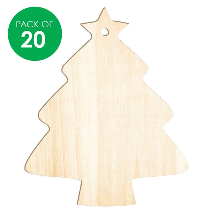 Christmas tree wood decor