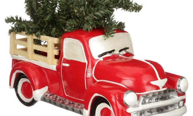 Christmas red truck decor