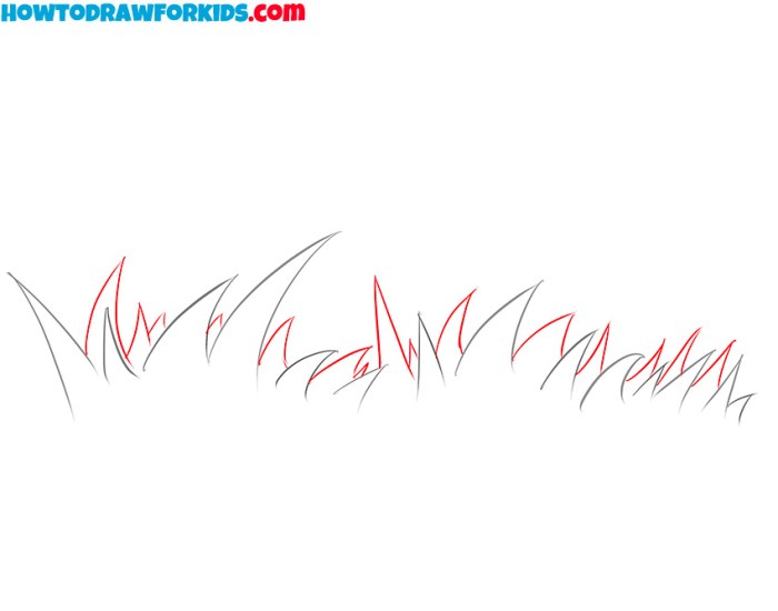 Indian grass easy drawing