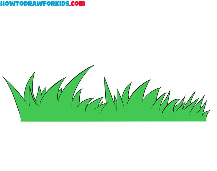 Indian grass easy drawing