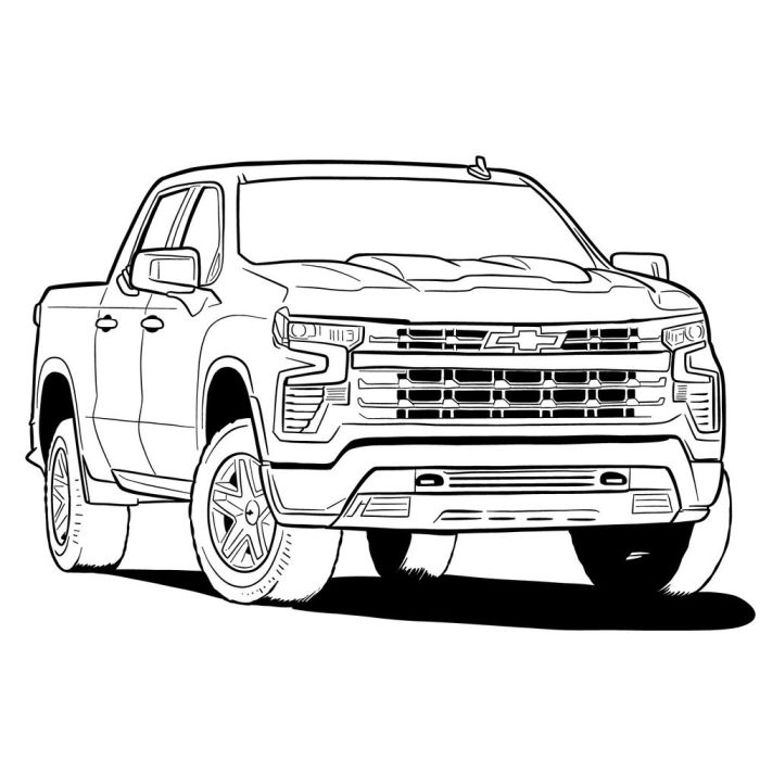 Chevy truck easy drawing