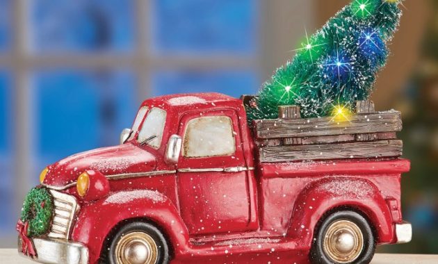 Red truck christmas decor