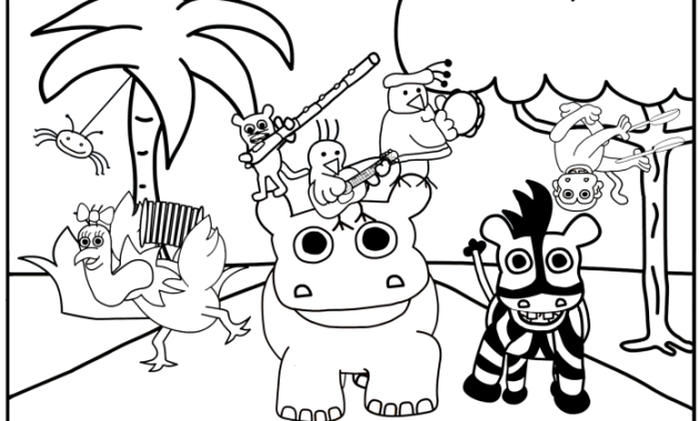 Coloring pages of jungle animals