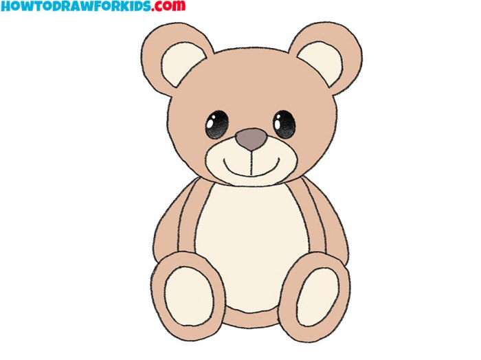 Teddy bear drawing easy