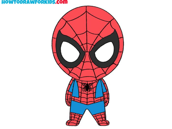 Spider man easy drawing