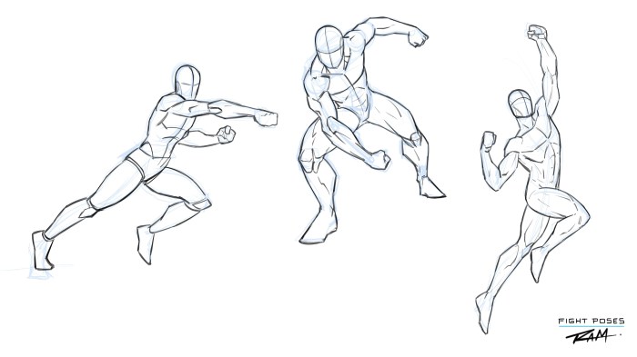 Draw scene fight action fighting scenes easy poses drawing manga people drawings sword step perspective tutorial pose cool sketches painting