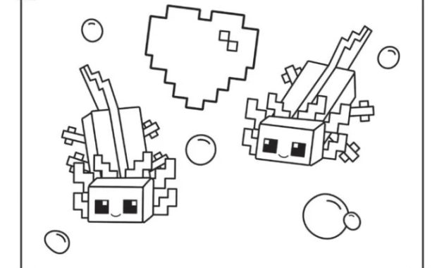 Minecraft animals coloring page