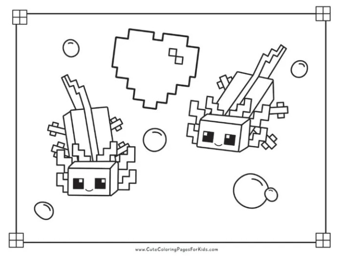 Minecraft animals coloring page