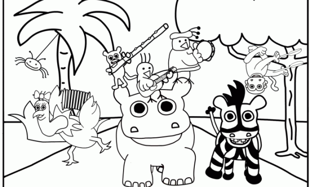 Cute baby jungle animal coloring pages