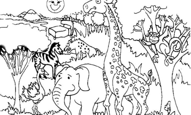 Forest animal coloring pages for kids