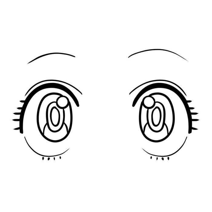 Anime eyes coloring pages