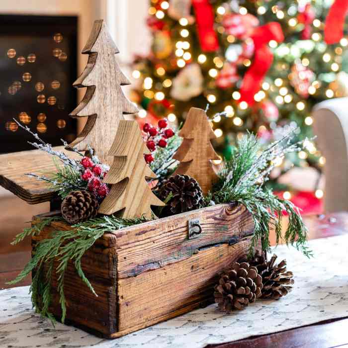 Christmas coffee table decor