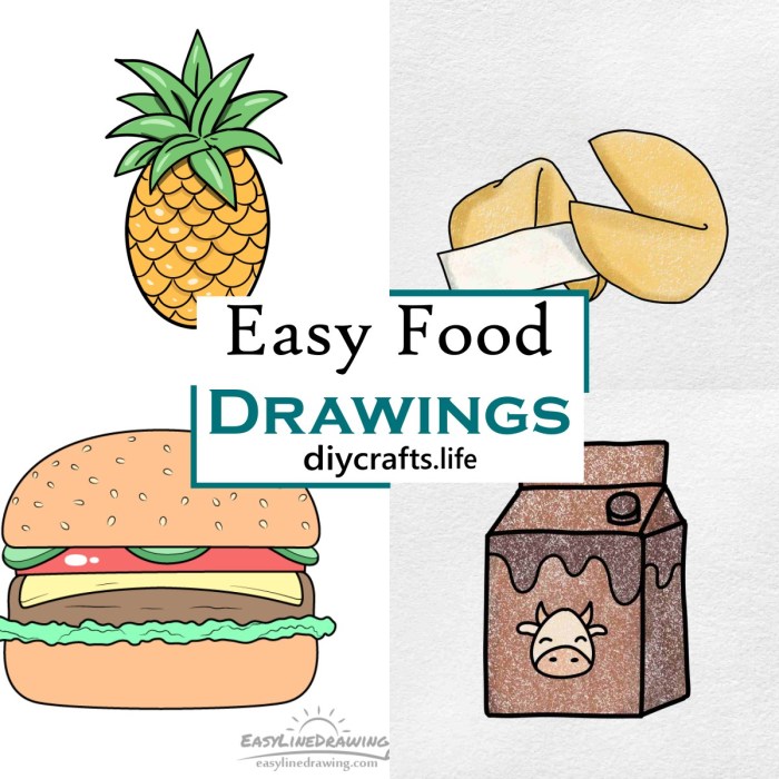 Easy food analog drawing