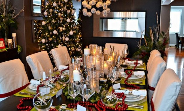 Christmas dining room decor