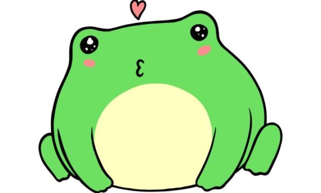 Easy cute frog drawing