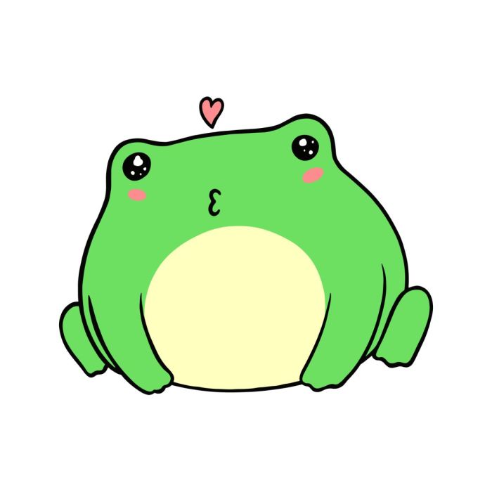 Easy cute frog drawing