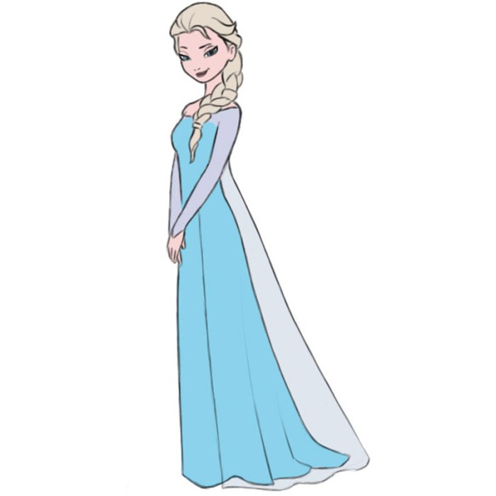 Easy drawing of elsa