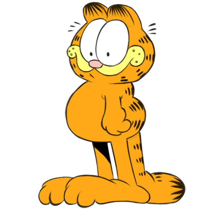 Easy garfield drawing trace