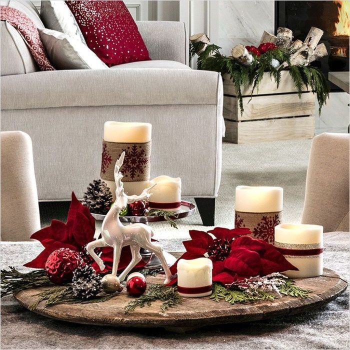 Coffee table christmas decor ideas