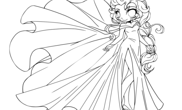 Elf anime chibi princess coloring pages