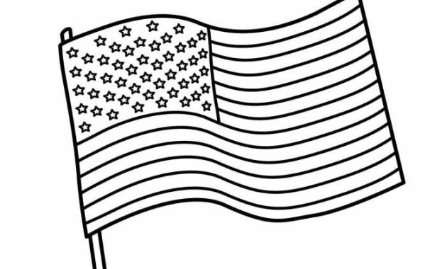 American flag drawing easy