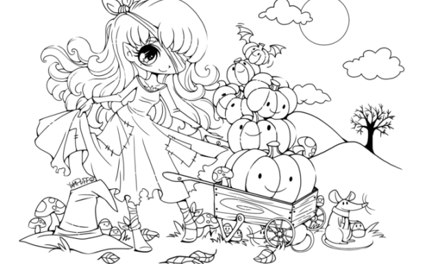 Anime coloring pages halloween fox getcolorings girl awesome