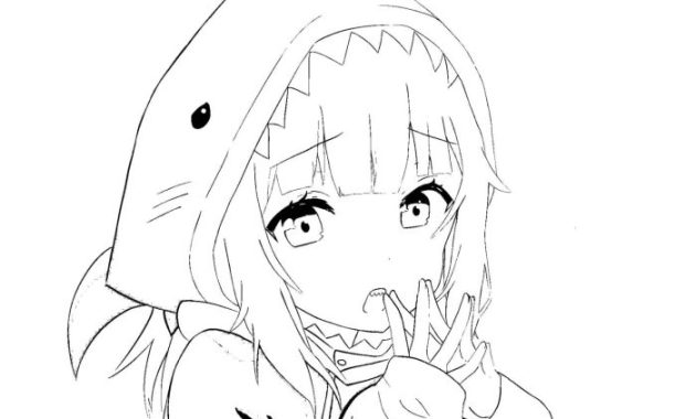 Detailed anime girls coloring pages