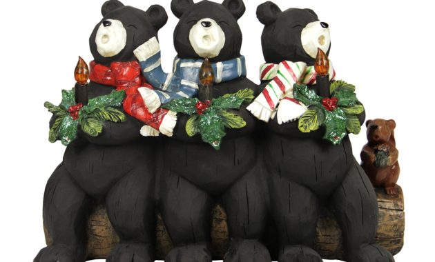 Black bear christmas decor