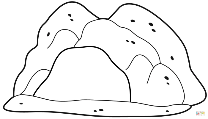 Cave animal coloring sheet