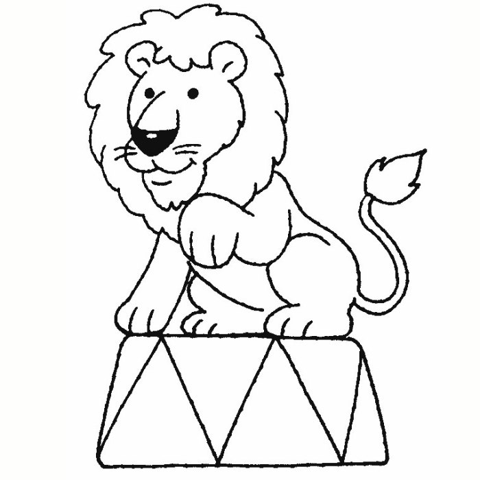 Free coloring page circus animals