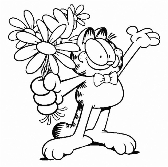 Easy garfield drawing trace