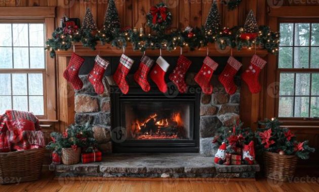 Christmas decor fireplace ideas