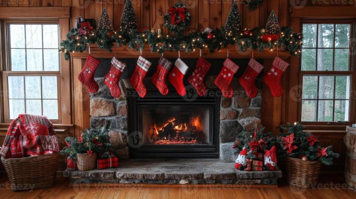 Christmas decor fireplace ideas