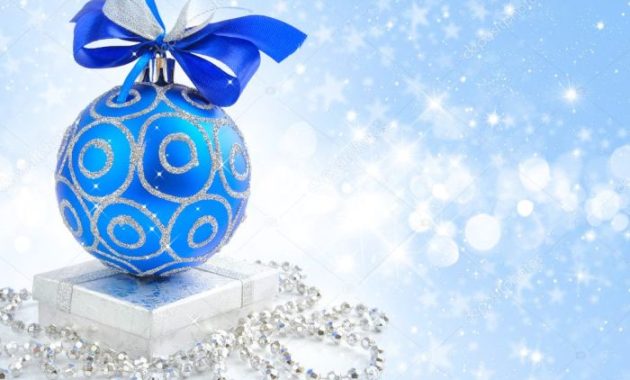 Christmas decor silver and blue