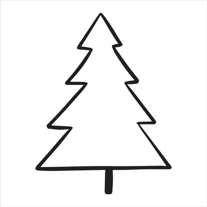 Christmas tree drawing easy