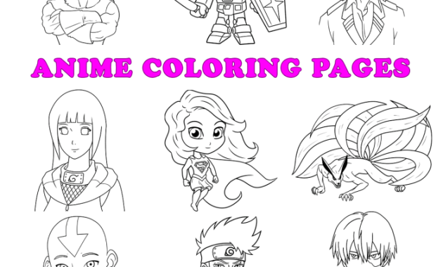 Free printable anime coloring