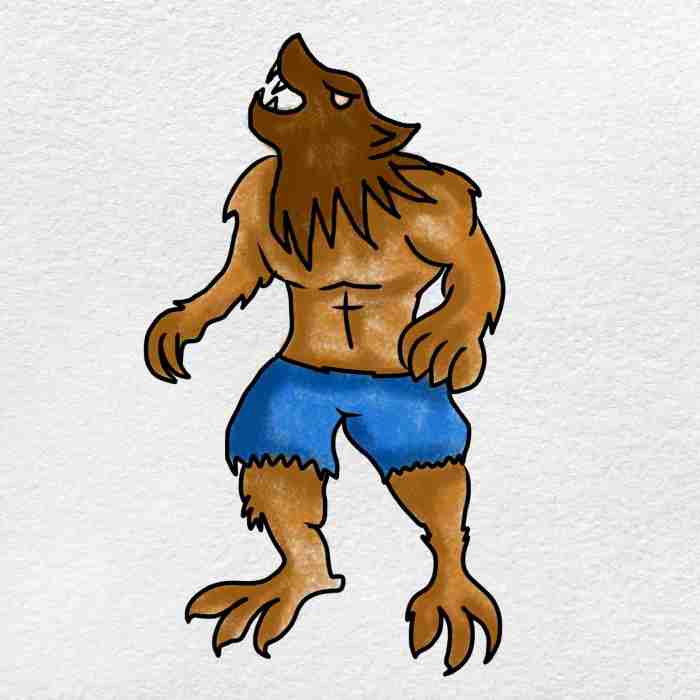 Drawing werewolf sketch werewolf easy