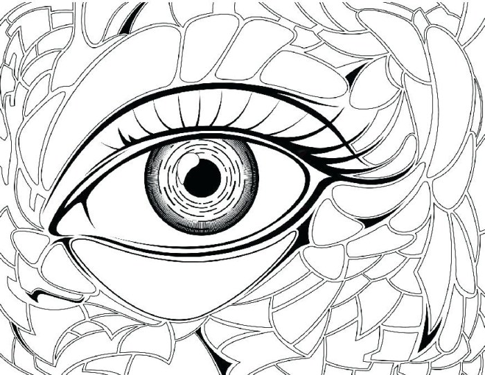 Anime eyes coloring pages