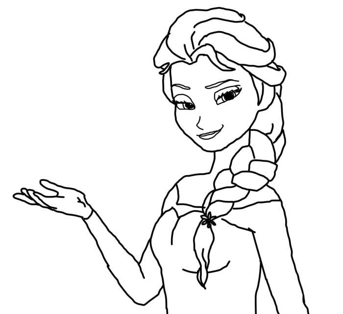 Easy drawing of elsa