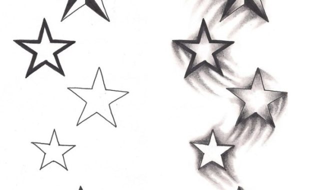 Easy tattoo drawing stars