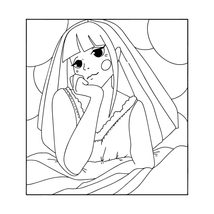 Coloring pages for teens anime