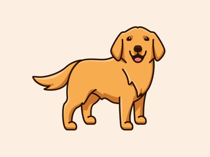 Golden retriever drawing easy