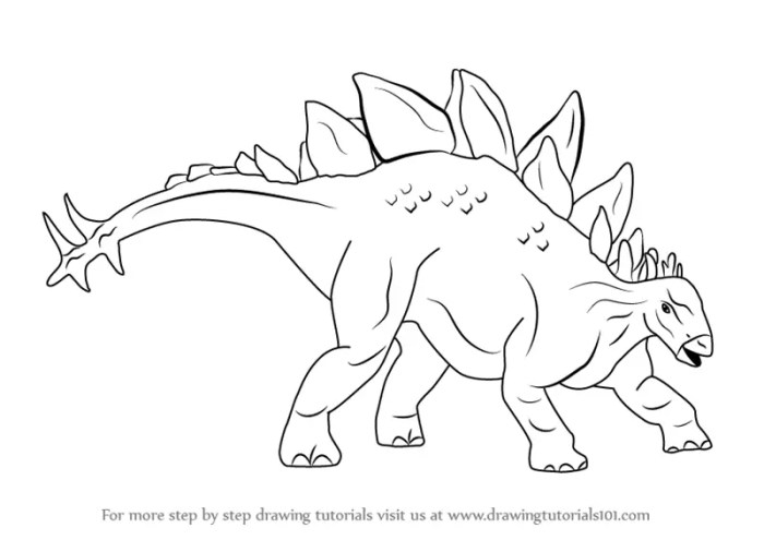 Jurassic world stegosaurus drawing easy small relisem