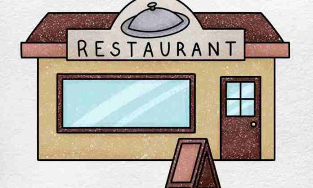 Easy restaurant uf mexican drawing