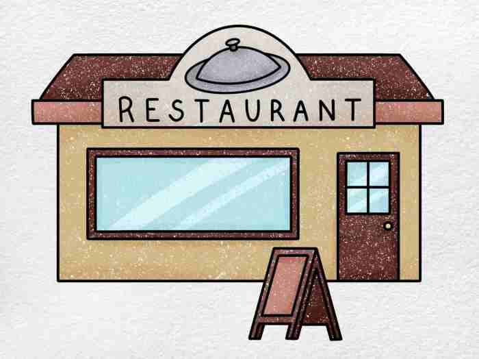 Easy restaurant uf mexican drawing