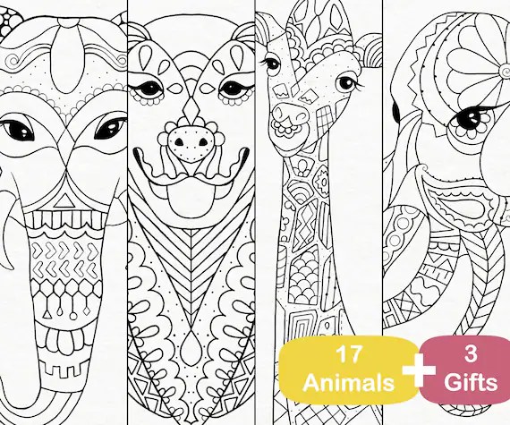 Animal coloring pages for