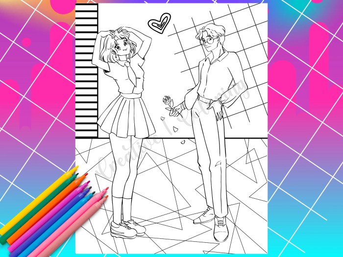 Coloring pages for teens anime