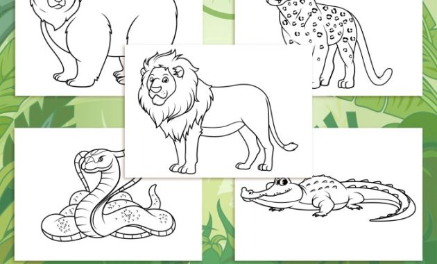 Wild animals coloring pages