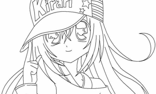 Coloring pages of anime girls for kids