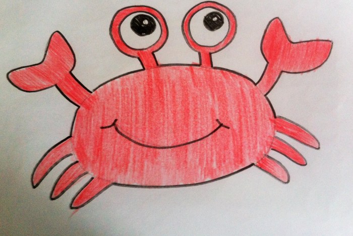 Easy drawing of crab